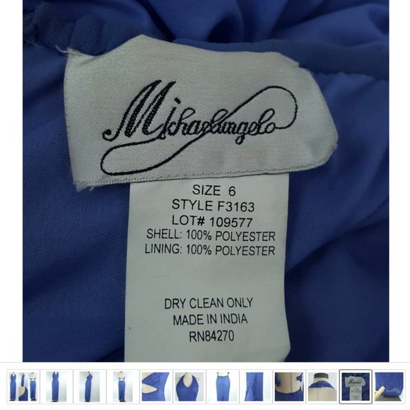 Wedding Evening Halter Gown Royal blue beads, sequinned MichaelAngelo sz 6 - Picture 10 of 12